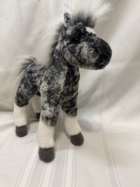 Douglas Gray and White Brindle Horse Plush 7" Super Soft